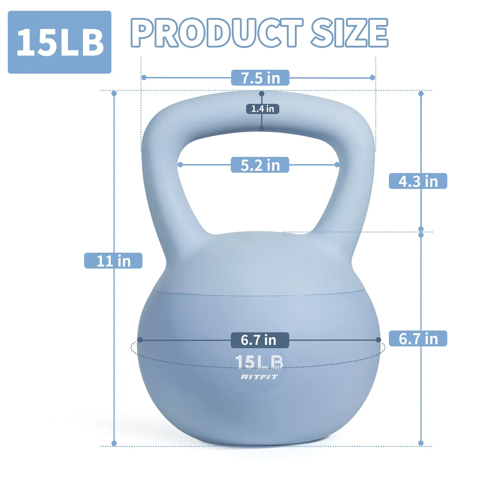 RitFit Soft Kettlebell 10-15 Lbs Kettlebell