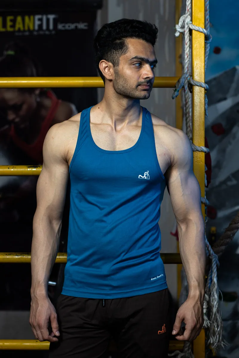 Rocklike Gym Vest Stringer for Men Royal Blue