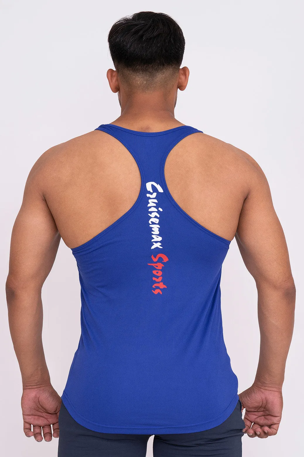 Rocklike Gym Vest Stringer for Men Royal Blue