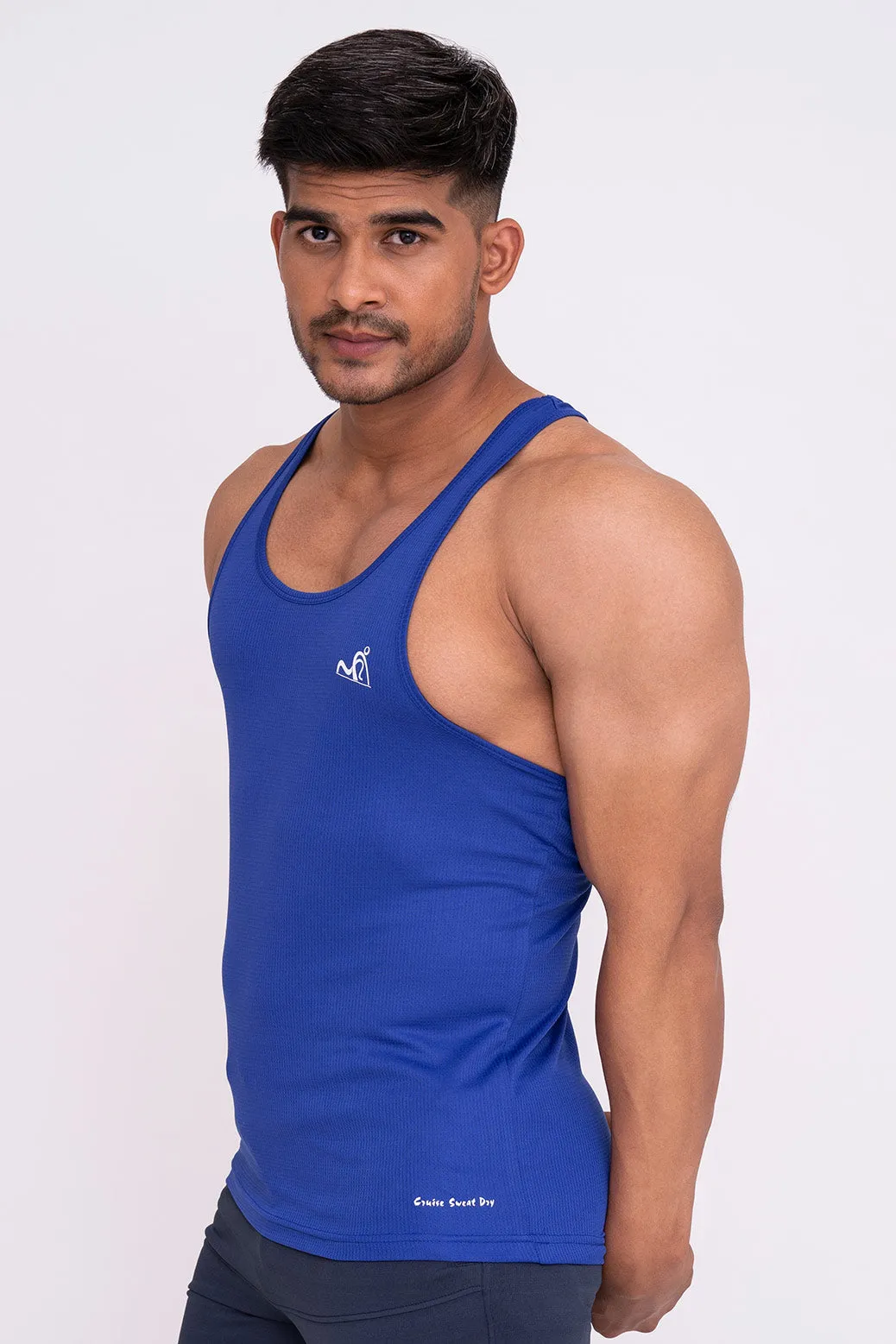 Rocklike Gym Vest Stringer for Men Royal Blue