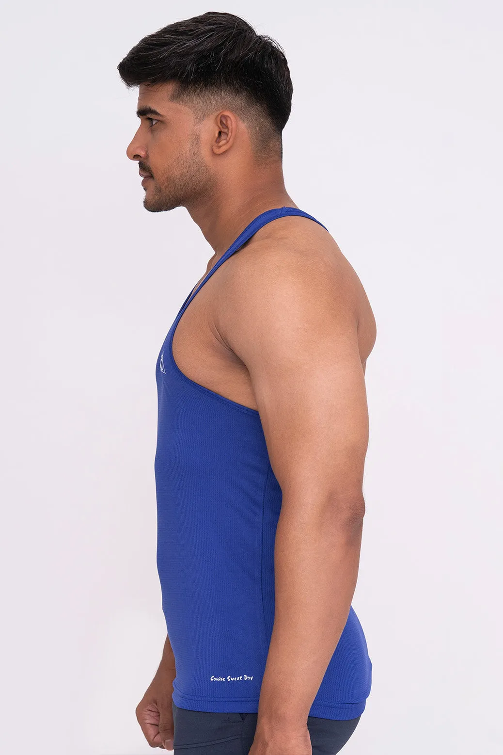 Rocklike Gym Vest Stringer for Men Royal Blue