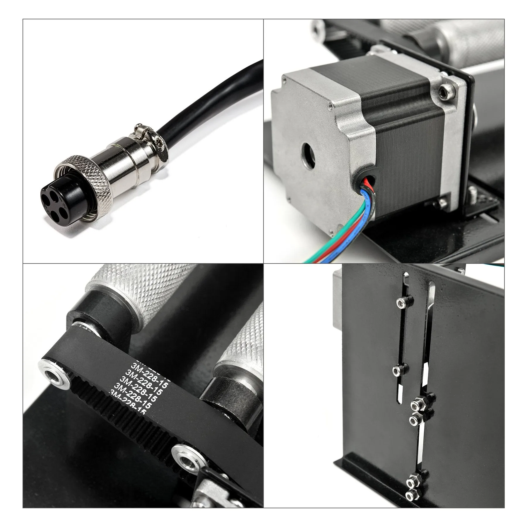 Rotary Axis Attachment for 50W and up Laser Engraver Cutting Machine, for Perfectly-Cylindrical Objects (Upgraded 2020 Model)