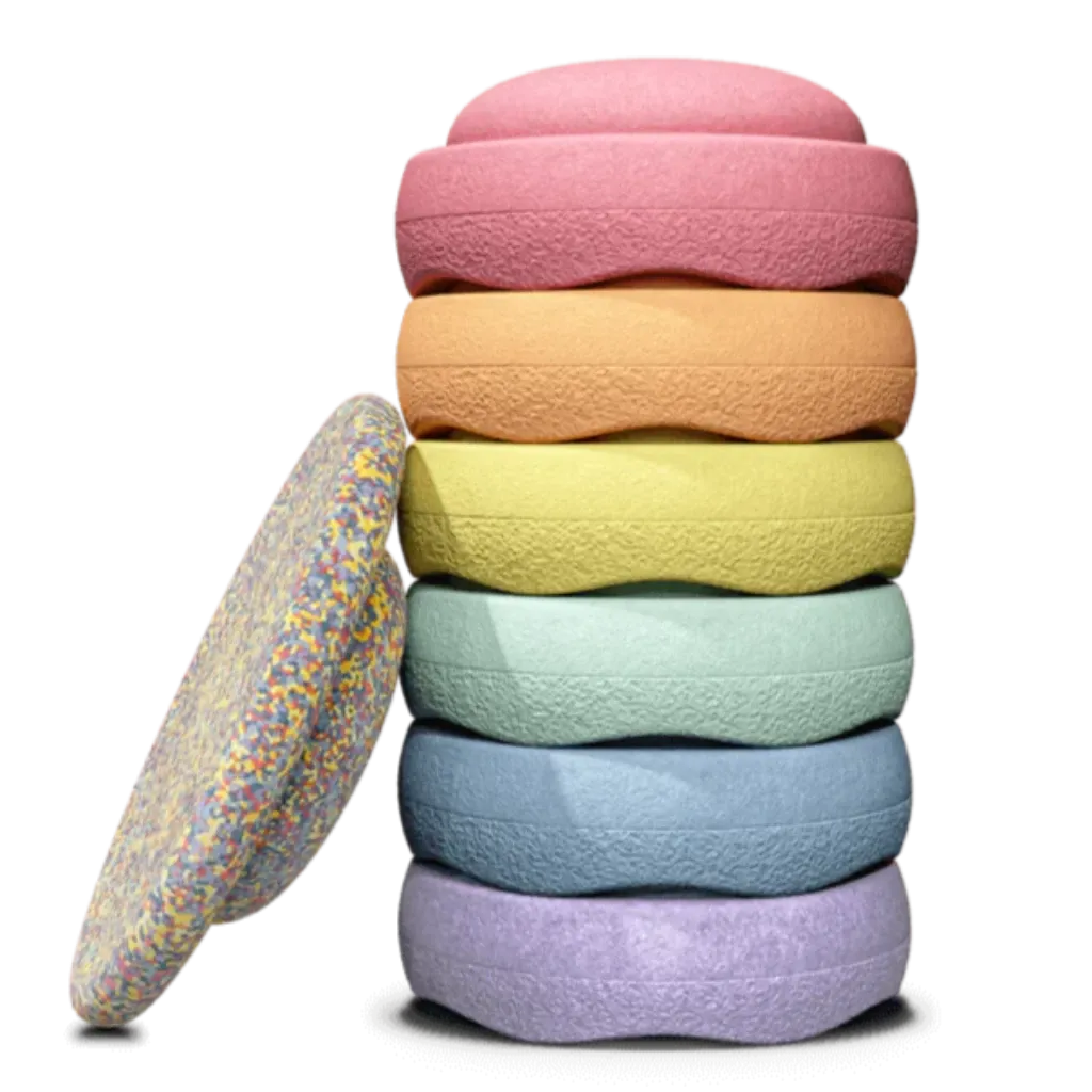 Stapelstein  classic rainbow or  pastel Set of  Stepping Stones