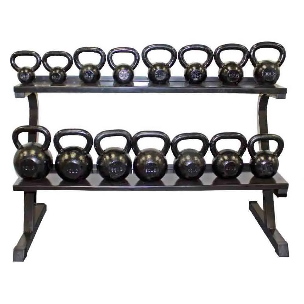 VTX 20 lb to 60 lb 7 Pairs Kettlebell Set with Shelf Rack