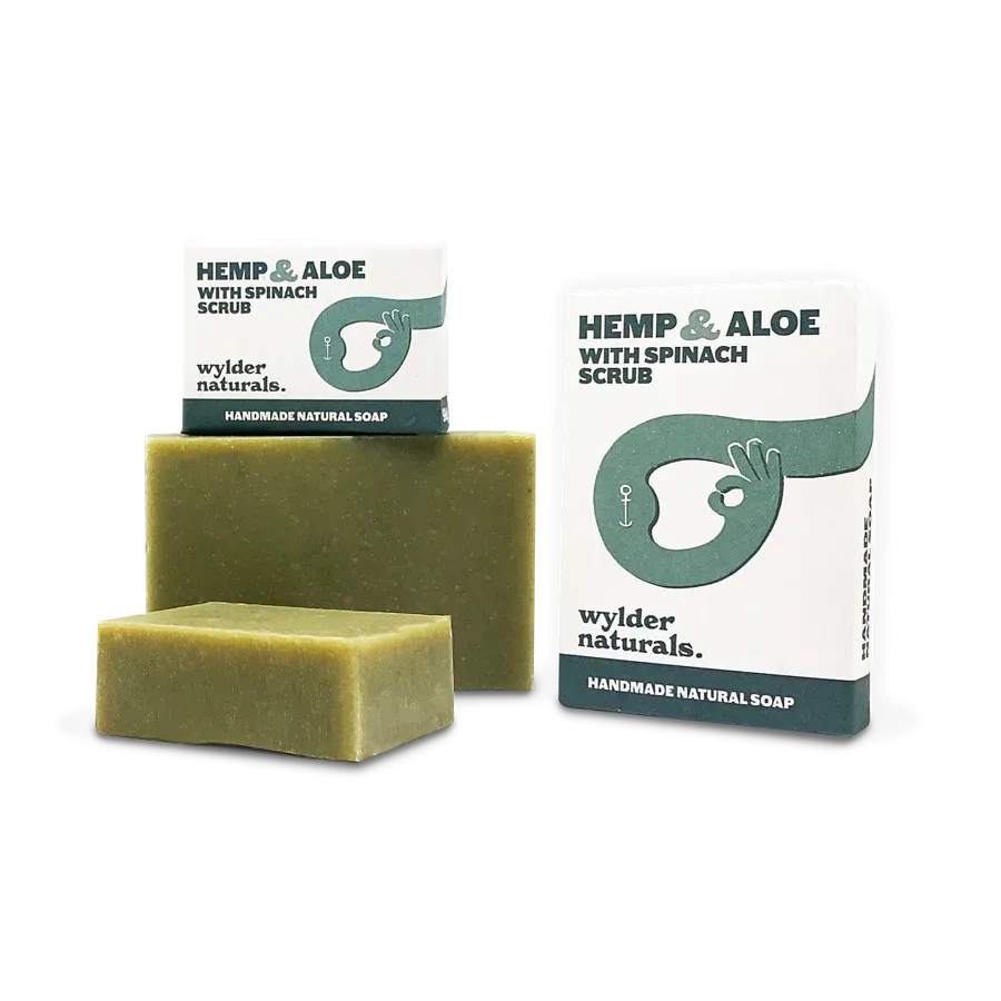 Wylder Naturals - Hemp & Aloe with Spinach Scrub Soap Bar